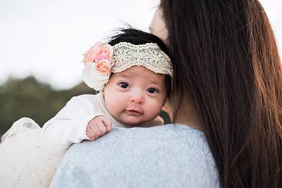 Mother and adopted baby from our agency